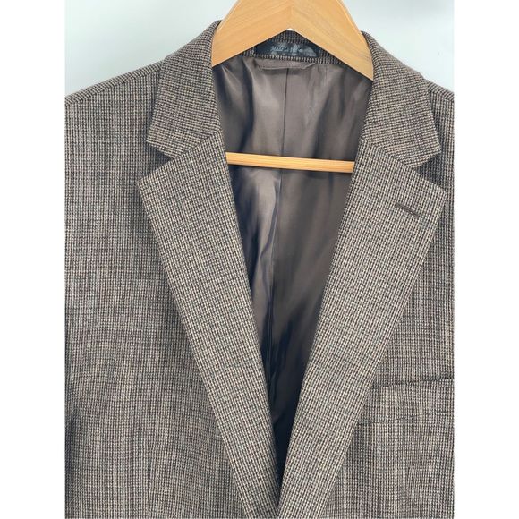 Ralph Lauren Blazer Men 46 Long‎ 46L Brown Black Wool Tweed Suit Sport Coat - Picture 5 of 12
